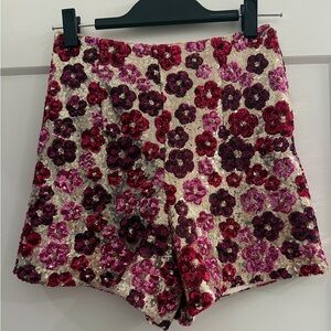 Sezane Nick Shorts – All Sequin “Fleurs” Edition, Size 34 (Rare & Sold Out!)
